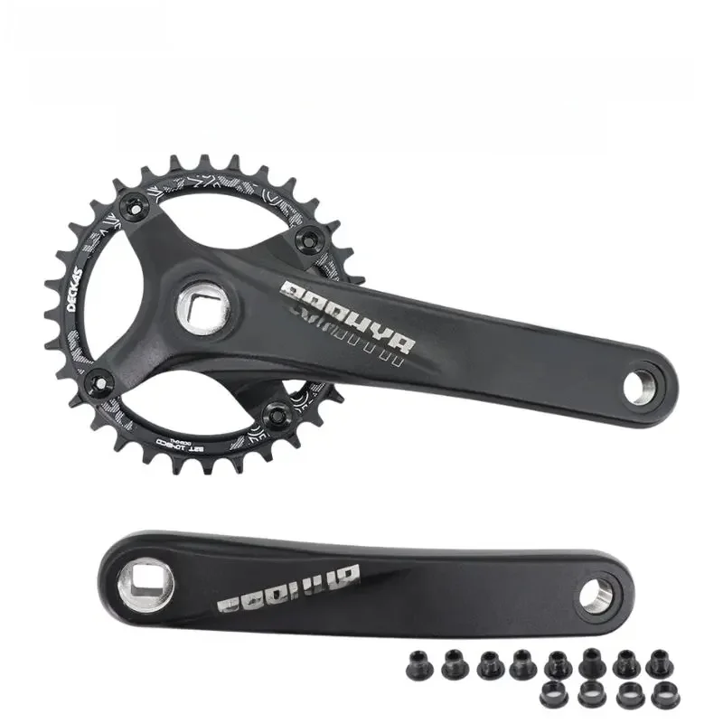AliExpress NONE PROWHEEL Crankset Square Hole MTB Bike 104BCD 170mm 175mm Deckas Chainring Mountain Bicycle 32-52T 7/8/9/10/11/12s for 1x and 2x