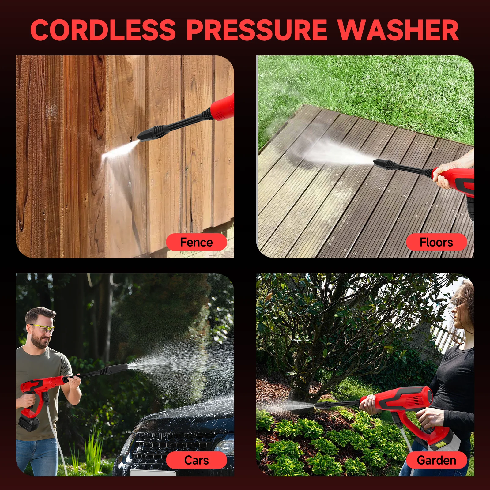 غسالة ضغط لاسلكية بدون فرش لبطارية ميلووكي 18 فولت 380 وات 653 رطل لكل بوصة مربعة غسالة طاقة محمولة 3 سرعات (بدون بطارية)