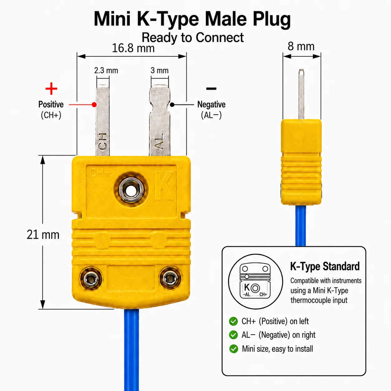 Термопара типа K с проводом в  – обзор и цена Soldering Iron Temperature Probe