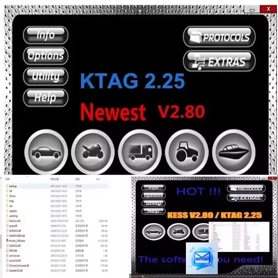 Ktag 2.25/V7.020 & Ksuite 2.80 Software for KESS V2 – RSA Error Fix, Unlock Tool for Car Truck Bike Tractor EU Online Version