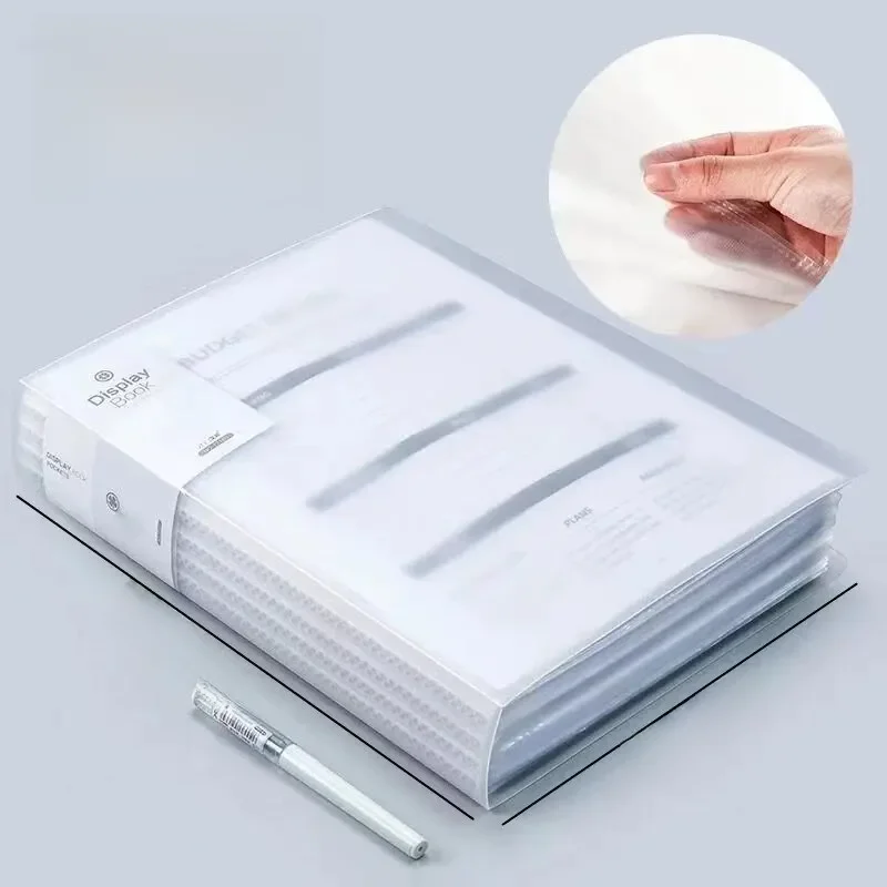 Pasta transparente de grande capacidade A4, armazenamento de papel, gerenciamento de arquivos