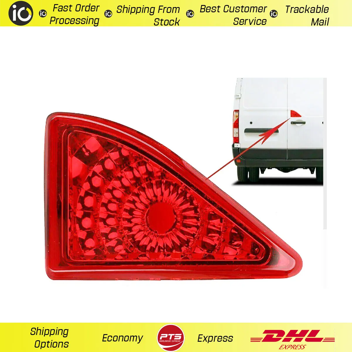 Third Brake Light Rear Red Central Brake Light Fit for Renault Master 3 III Vauxhall Movano 2010-2019 265900021R 26540-00Q0C