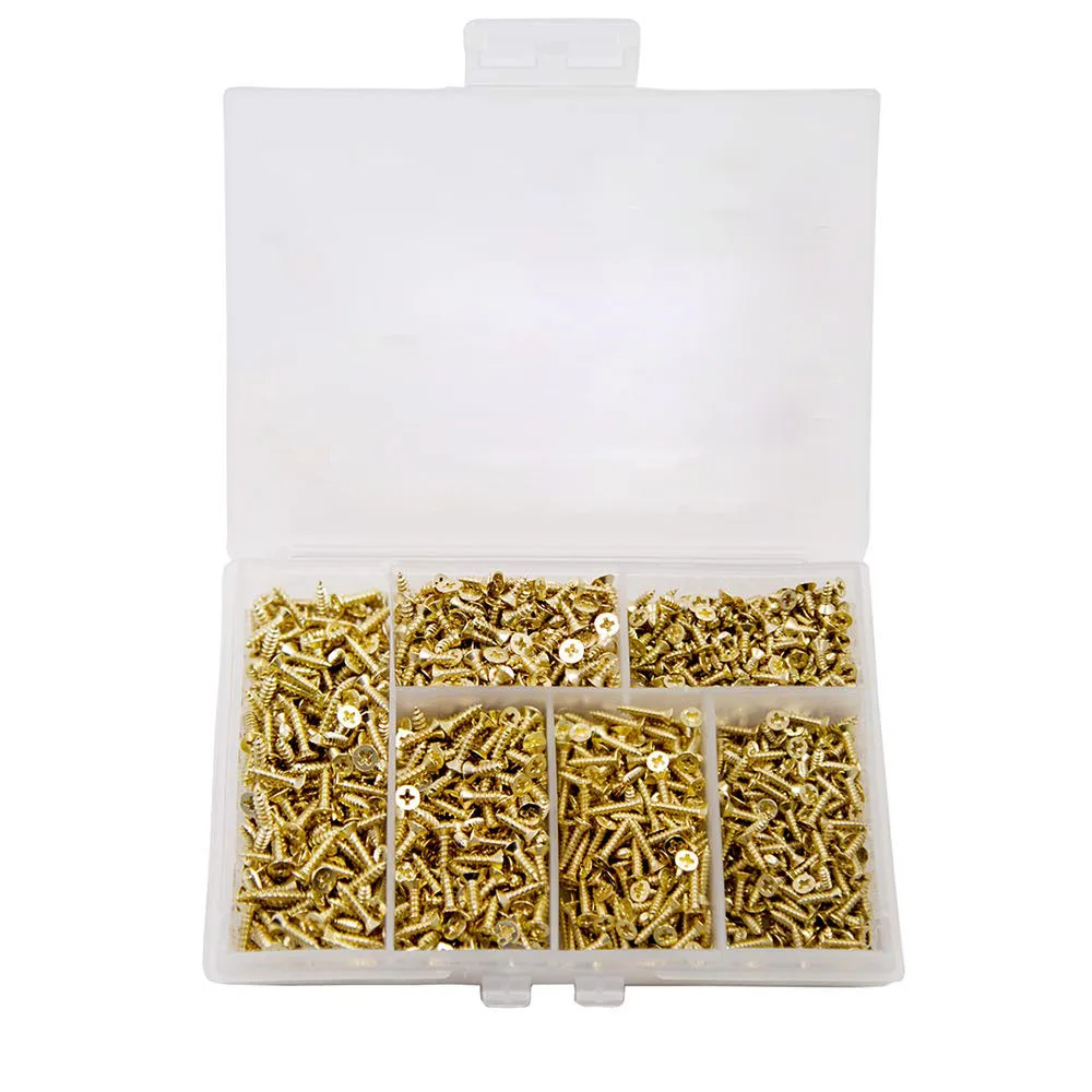 280pcs M3.5/12/14/16/20/25/30/35mm Countersunk Self-Tapping Screws Set, Colorful Cross Head for Industrial, Home, and Furniture