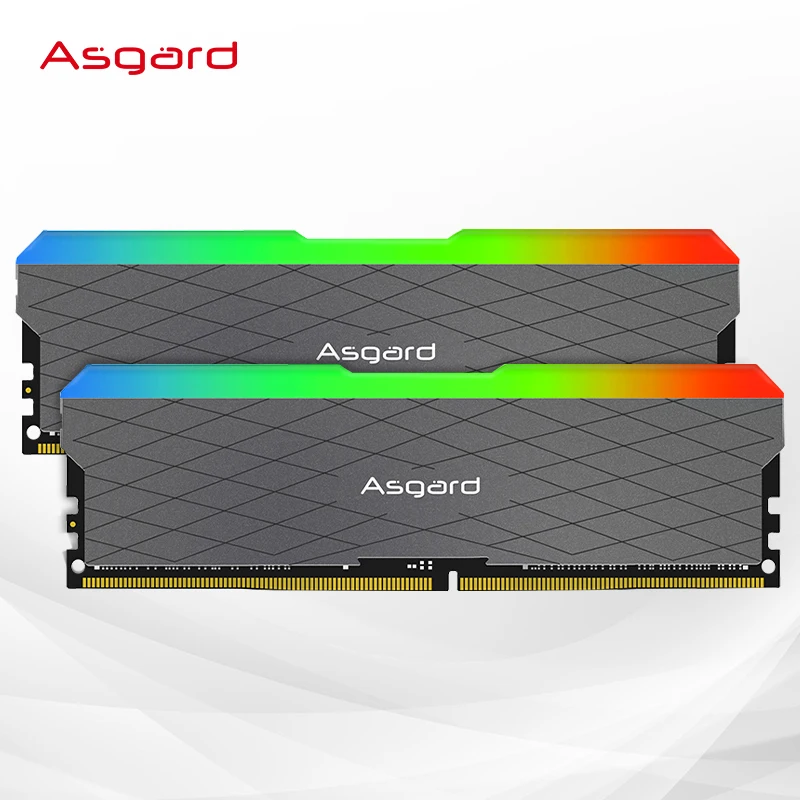 Asgard W2 DDR4 RGB RAM 8GX2 16G 32G 3200MHz Stunning Lighting Dual Channel DIMM Memoria Ram 1.35V  DDR4 RGB RAM for Desktop