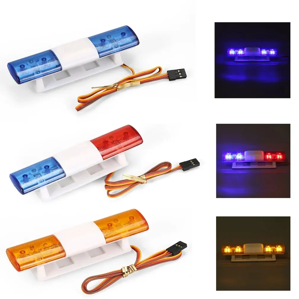Voiture de Police RC multifonction Ultra lumineuse, lumière LED pour strobage, clignotant, Mode rotatif rapide et lent