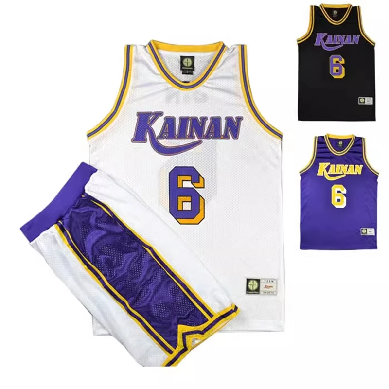 

2pcs Slam Dunk Shohoku Basketball Jersey Set Anime Cosplay Costume Shinichi Maki Uniform Quality Sports Wear for Men Women