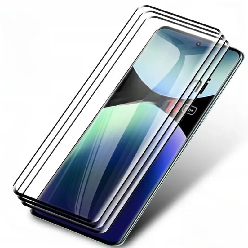 3 sztuki zakrzywionego ochraniacza ekranu 3D dla Xiaomi Redmi Note 14 13 Pro Plus 5G Szkło hartowane dla Redmi Note 12 11 10 Pro Plus Glass — 2