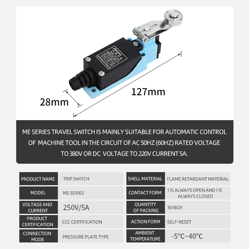 ME-8104 ME-8107 ME-8108 Thickened silver dots with high sensitivity Limit Switch