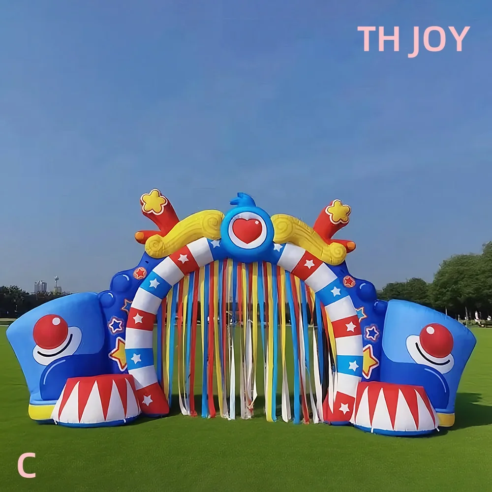 6m 20ft breedte circusthema opblaasbare boog Halloween opblaasbare clown toegangspoort te koop