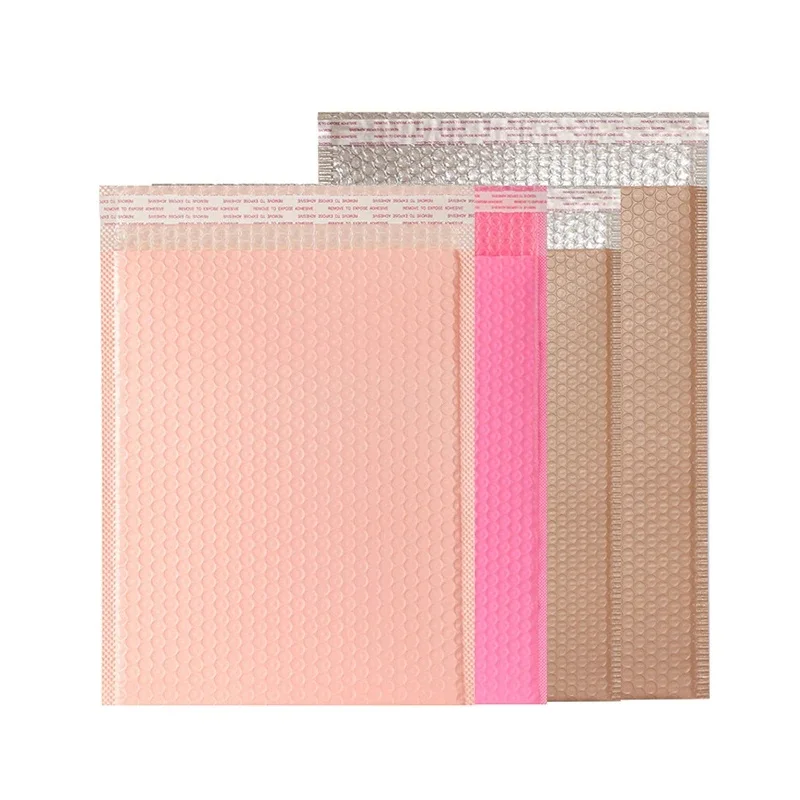 20 szt. 25x30cm kawy/różowej torebka bąbelkowa duże pianka z tworzywa sztucznego wyściełana koperta torby do pakowania odzieży odporne na wstrząsy pokrowiec kurierski — zdjęcie produktu 7