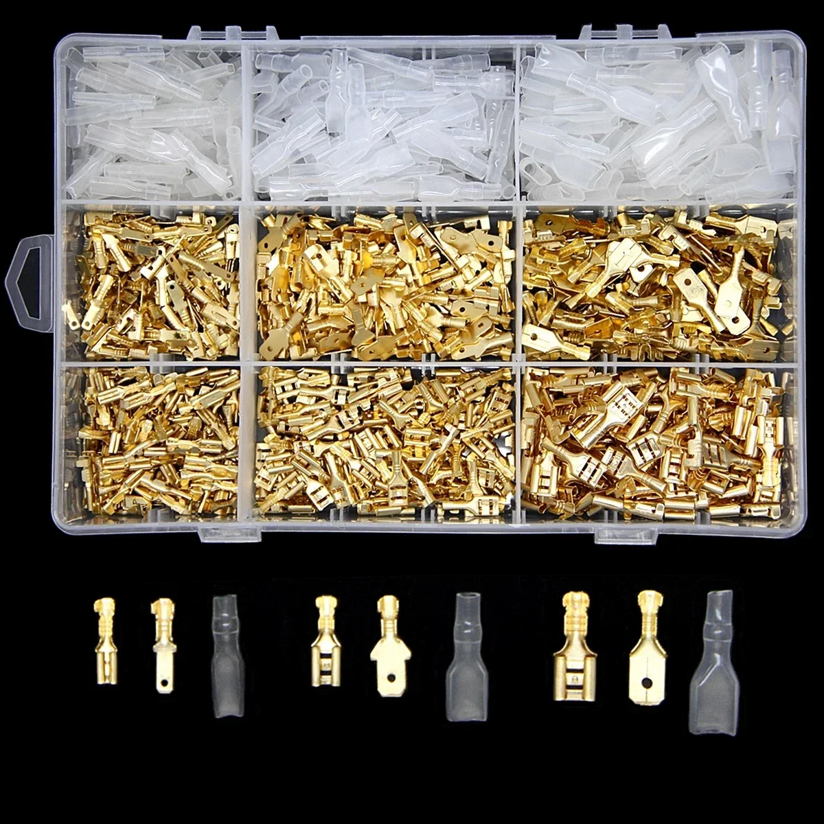 150/450/900 sztuk izolowane męskie żeńskie złącze przewodu 2.8/4.8/6.3mm elektryczne zaciskane zaciski zestaw złączy widełkowych szczypce SN-48B — zdjęcie 2