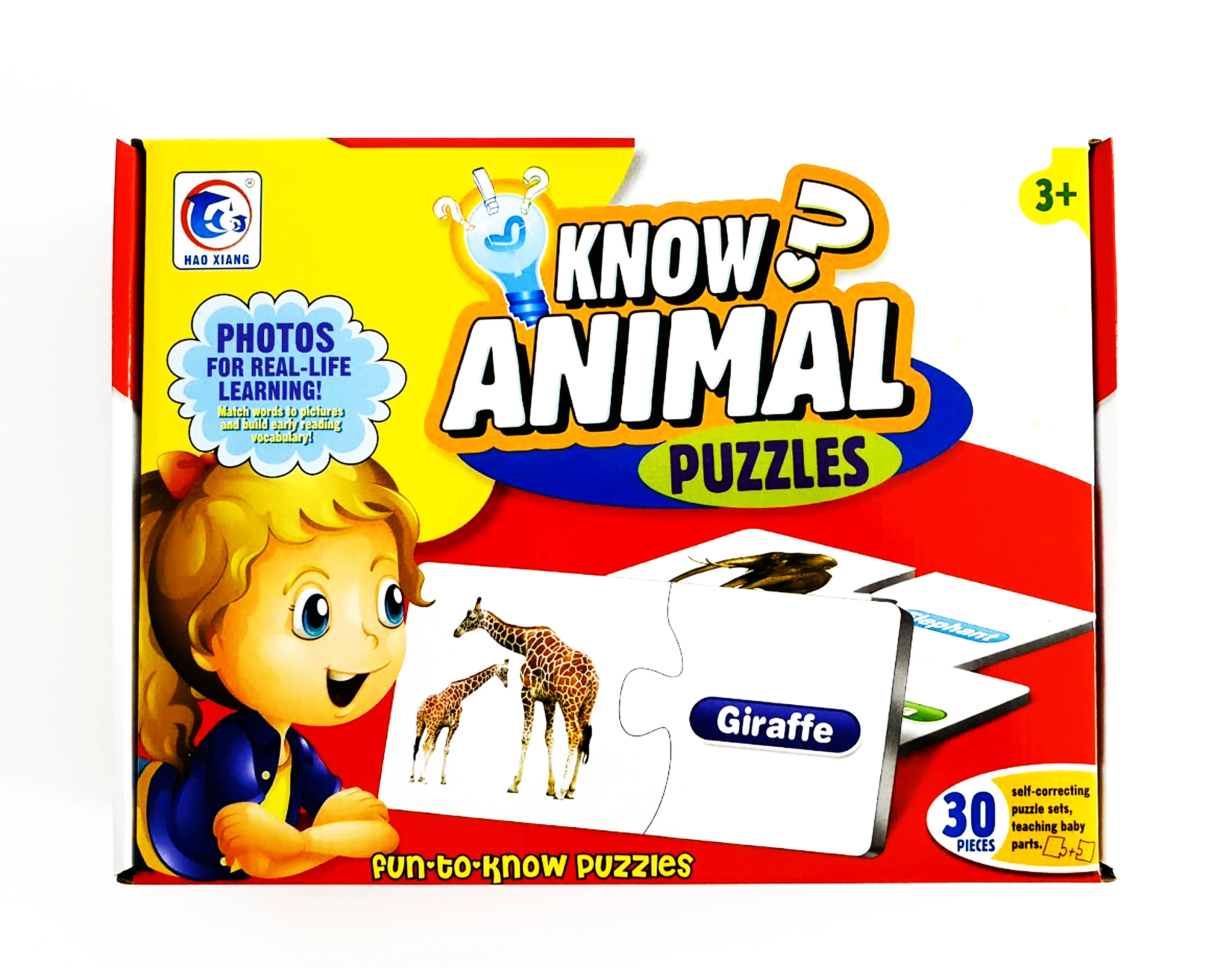 Kids toys educational puzzles 30 in 1 learn English animals fun entertainment