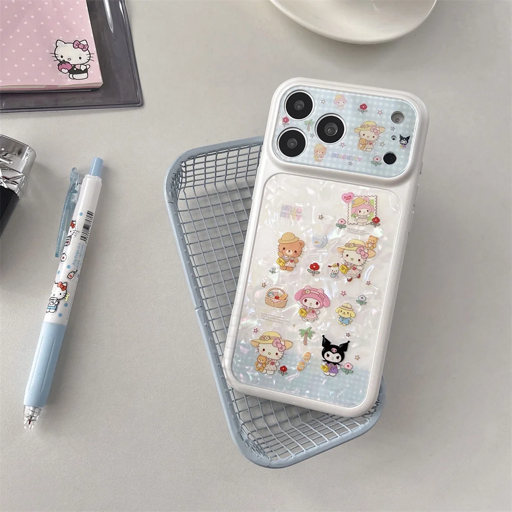 

INS Japanese and Korean style cute Sanrio Kuromi HelloKitty suitable for iPhone 17 Pro Max15promax/16 Pro, anti drop design