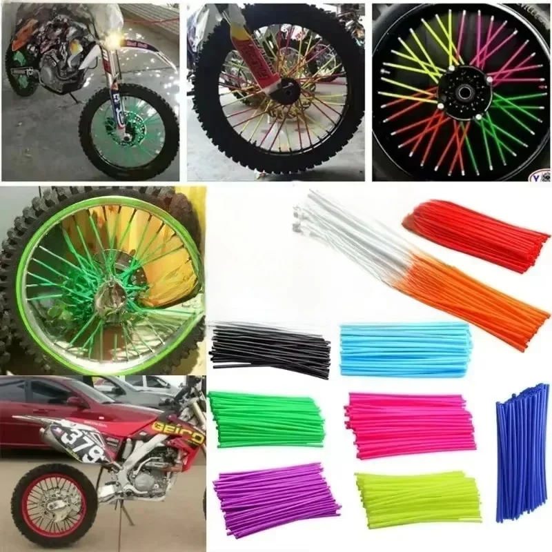 AliExpress NONE 72Pcs Motorcycle Dirt Bike Spoke Skins Covers Wraps Wheel Rim Guard Protector