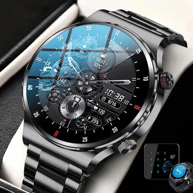 2023 New Smart Watch Men Large ScreenBig Battery Fitness Tracker Bluetooth Call Sports Smartwatch Man for Apple iPhone XS MAX