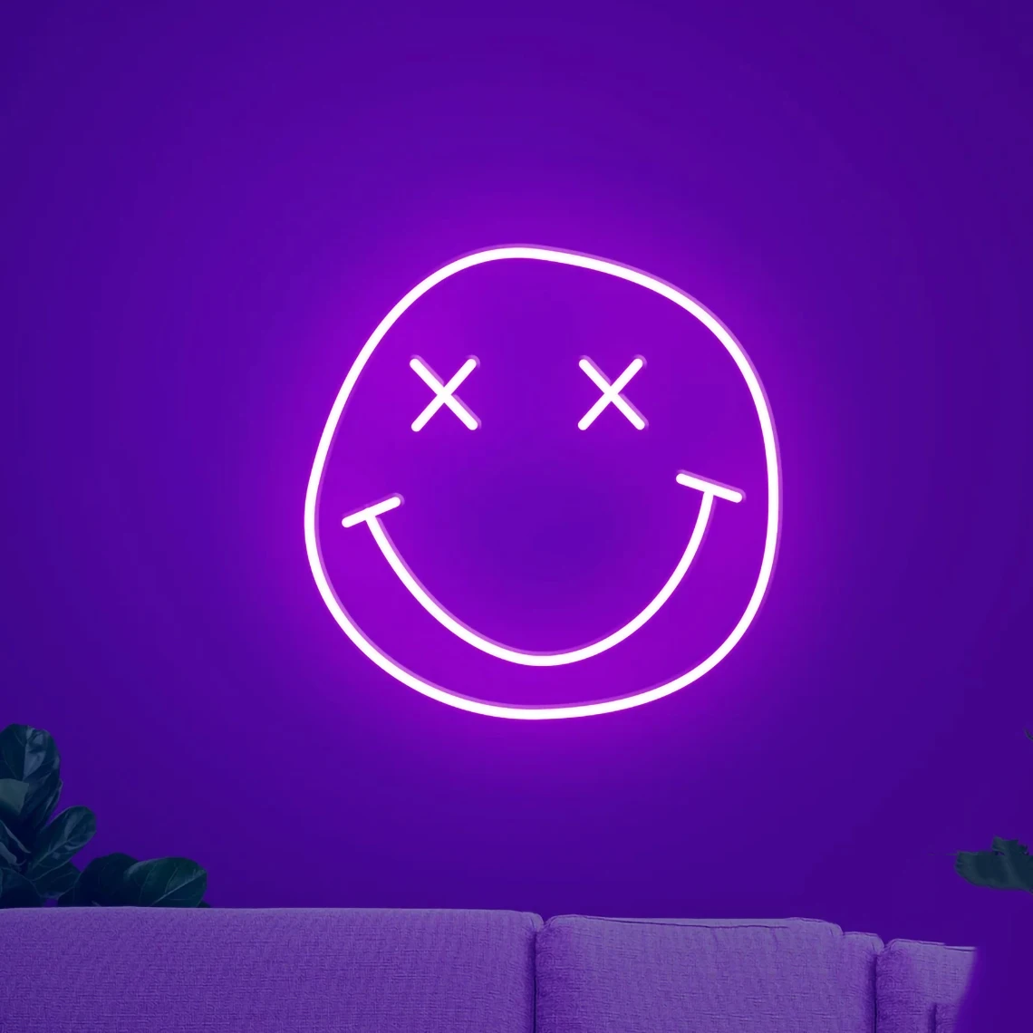 Happy Face Neon Sign College Dorm Cute Face Neon for Bedroom Aesthetic face Gift idea