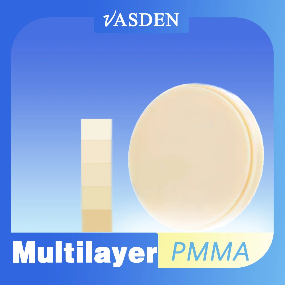 Imagem -02 - Multicamadas Pmma 98 Mmdisc Pmma Vasden Cad Cam Fresagem Dental Pmma Produtos de Laboratório Dentário em Branco a1 a2 a3 Cores