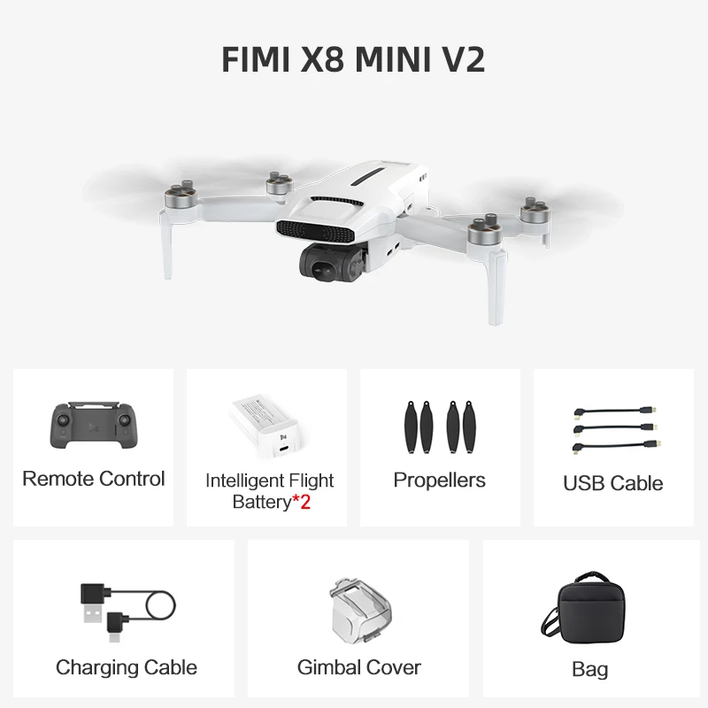 X8SE fimi โดรนขนาดมินิ V2 2022 & X8พร้อมกล้อง Quadcopter เฮลิคอปเตอร์ควบคุมรีโมตกล้อง gimbal 3แกน gimbal 4K กล้อง GPS โดรน X8