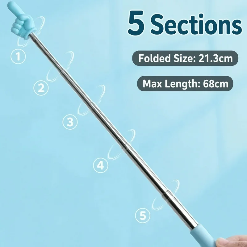 1/2PCS Telescopic Teacher Pointer Stick Extendable Handheld Guiding Wand Classroom Presentation Teaching Tool