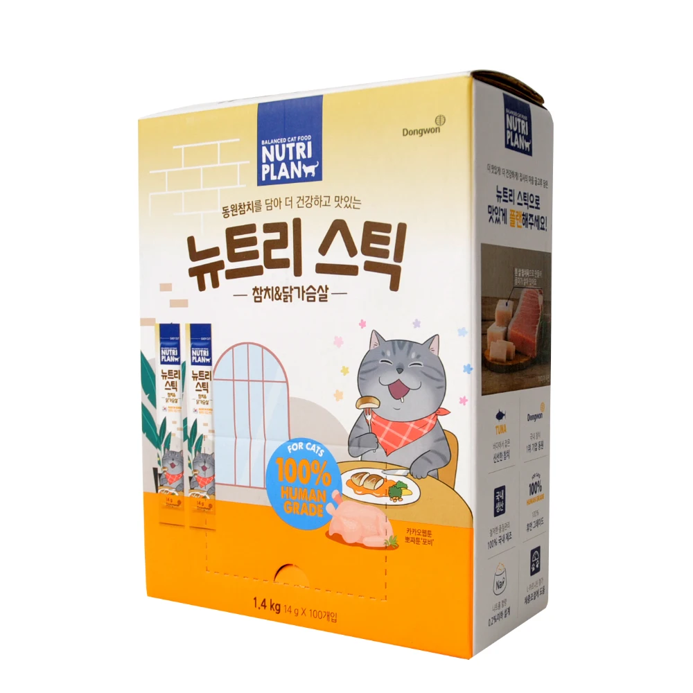 Cat snacks Cheurers Dongwon Nutri plan Nutri Stick 3 species (tack 1) 14G 100 pieces