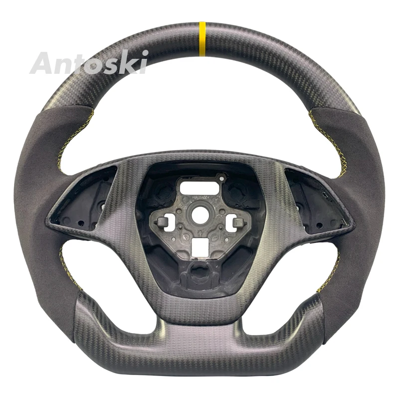 

Chevrolet Colevit C7 черный перфорированный кожаный матовый руль из углеродного волокна в наличии и готовый к отправке.