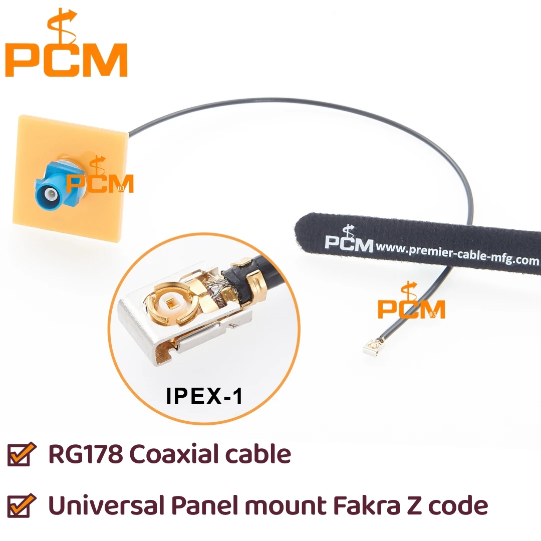 RF FAKRA to IPX MHF1 Locking Cable Assemblies RG178 Coaxial Antenna Cable Universal Fakra Z key code to IPEX1 Connector Adapter