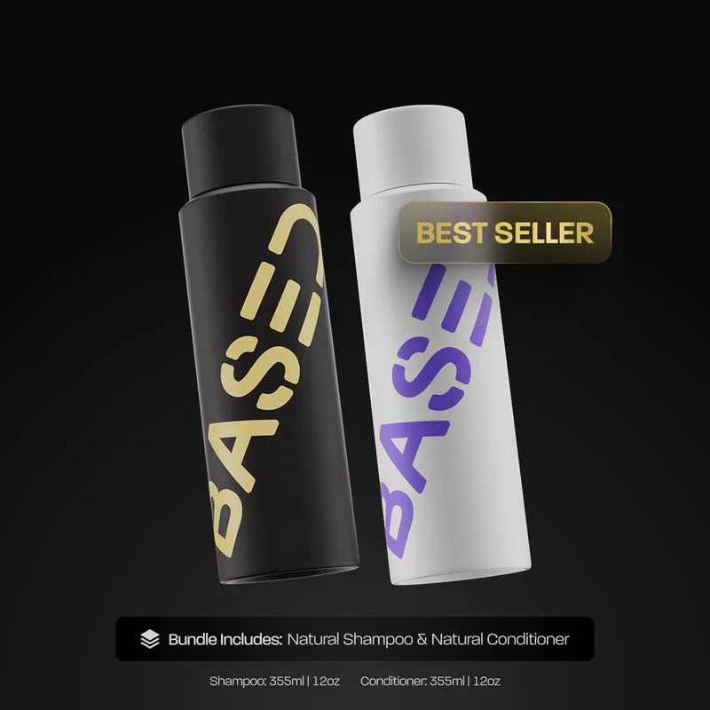 

BASED Shower Duo | Shampoo + Conditioner | Deep Clean, Hydrates, Soothes Scalp, Boosts Volume | Fresh Peppermint | Premium Non-T