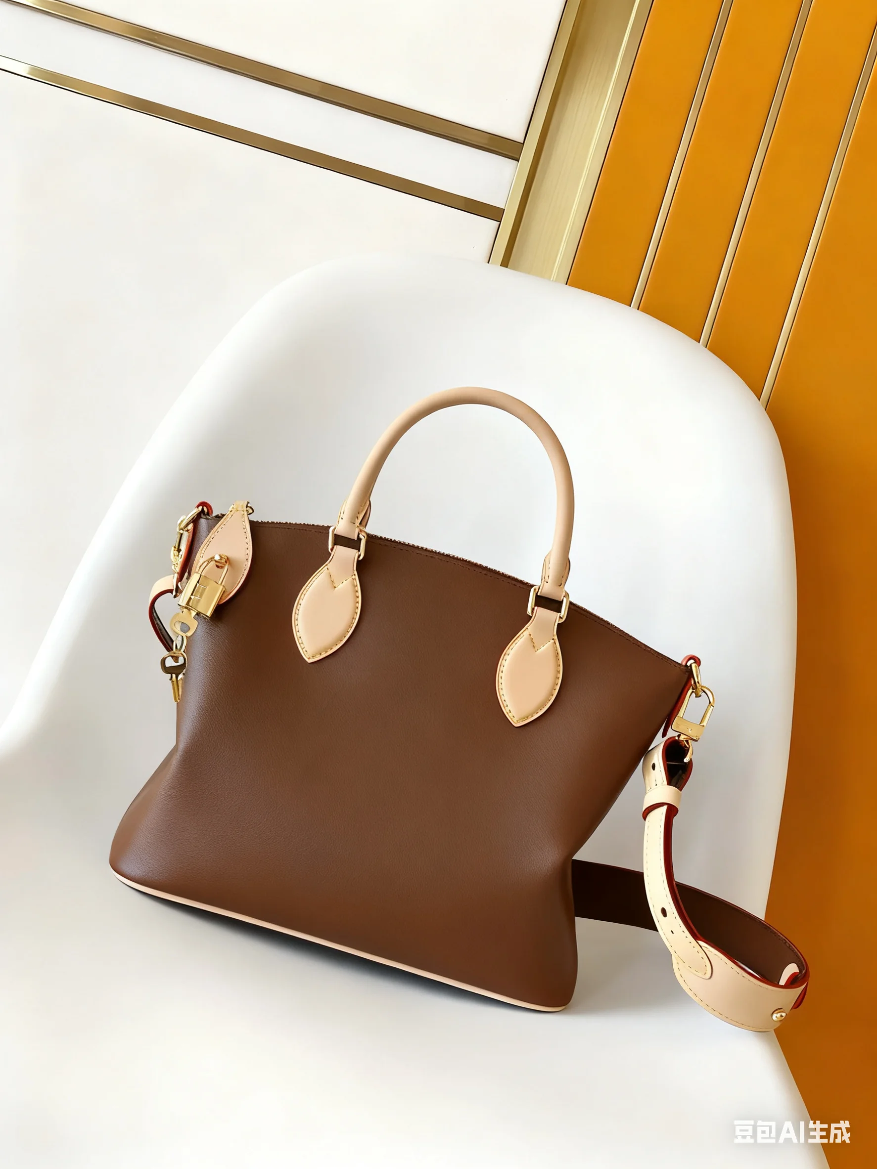 

2025 New Fashionable and Double Handle and Single Zippers Tote Handbag Size：33x 24 x 12cm
