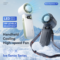 Best Seller Rechargeable Handheld Cooling Fan F5 Pro 199 Adjustable Speeds 6H Rapid Cooling Portable Mini Fan Outdoor products