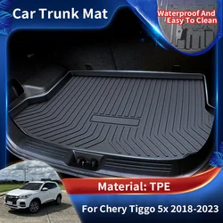 for Chery Tiggo 5x Pro 3 4 Pro EV 2018~2023 Car Boot Liner Cargo Rear Trunk Mat Luggage FLoor Tray Waterproof Carpet Accessories