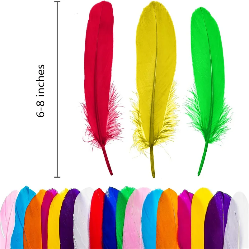 Piume d\'oca naturali Plumes 15-20cm pennacchio di piume di cigno colorato per la decorazione domestica decorazione di gioielli per feste fai da te