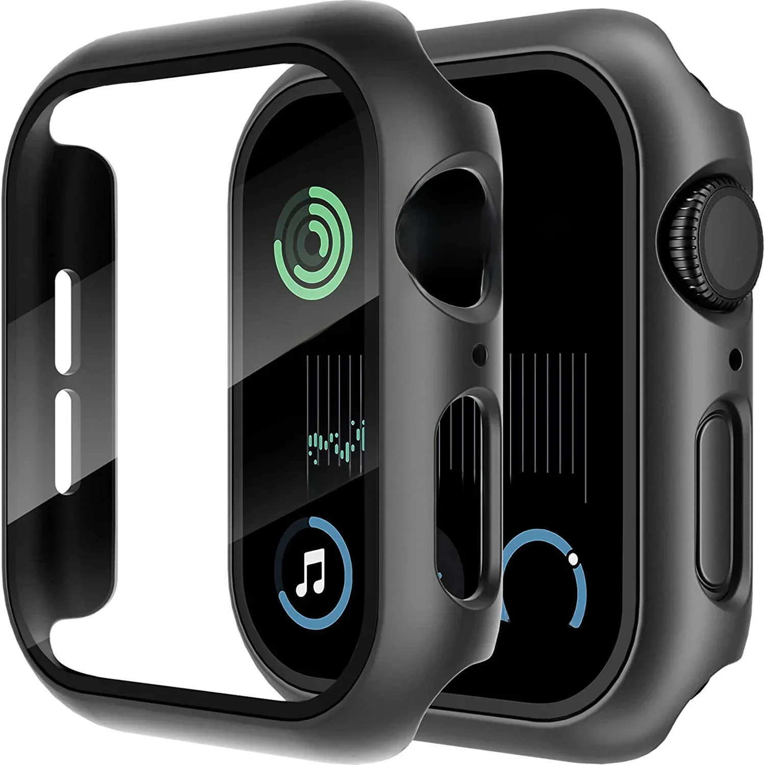 Szkło Hartowane + Etui do Apple Watch 11 10 9 8 7 46mm 42mm PC Bumper Ochraniacz Ekranu Obudowa iWatch Series 7 6 5 4 SE3 44 40 45mm — zdjęcie 2