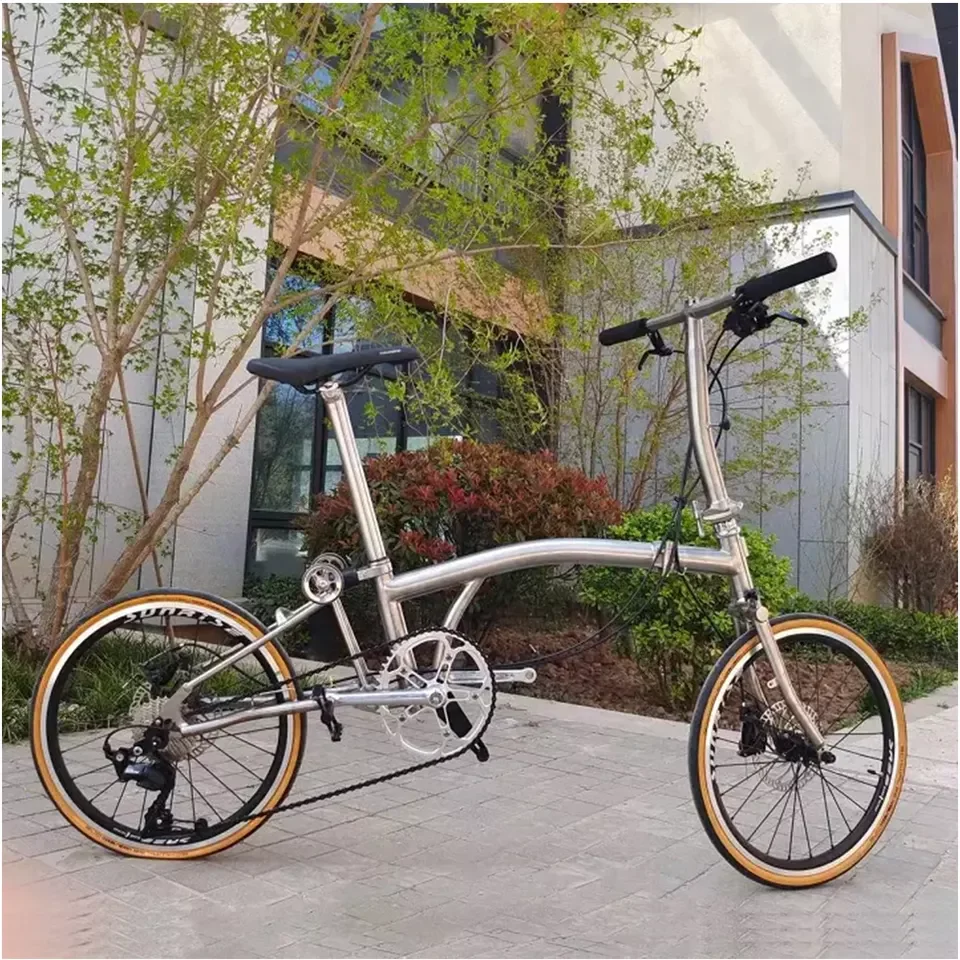 Titanium Trifold Folding Bike, 20 Inch, 11 Speed, Titanium Folding Bicycle, Super Light Bicycle Parts,