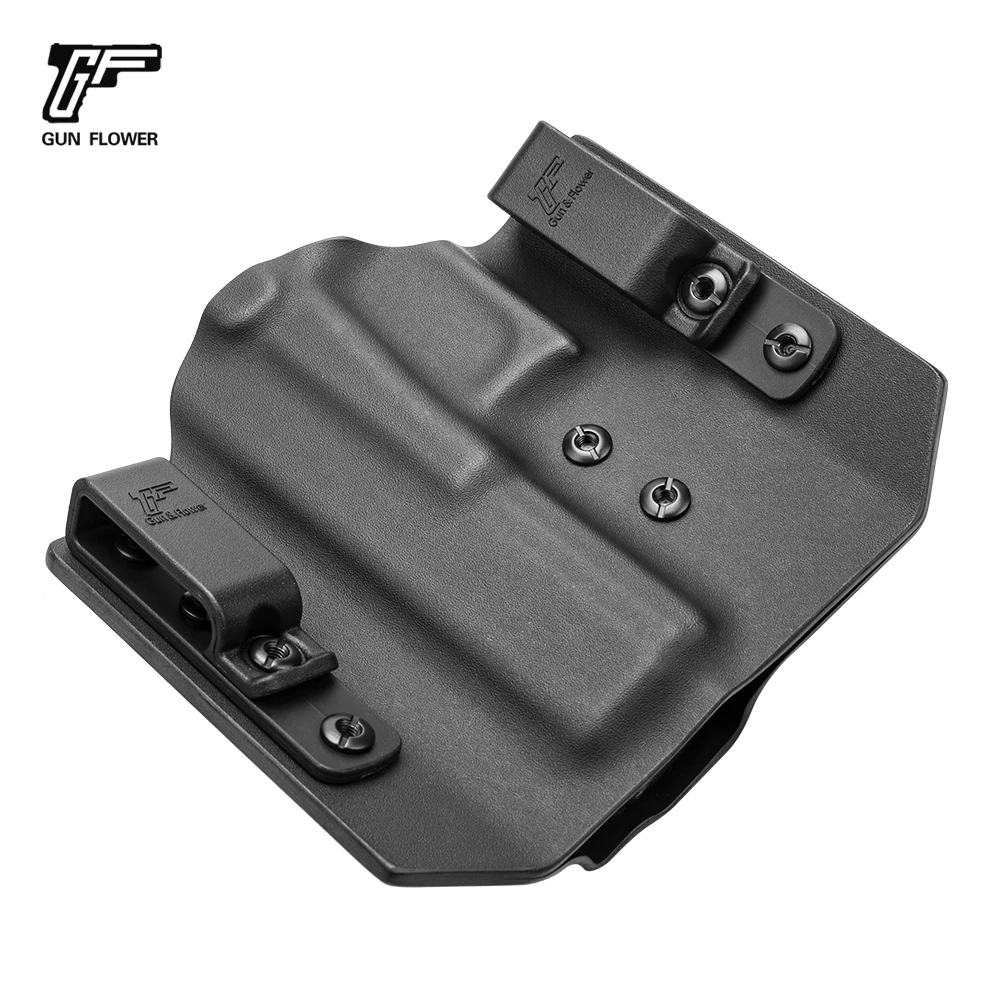 Only For Glock G19/23/25/32,G17,Sig P320/MP9/CZ P07/CZ P09/CZP10C,Gunflower OWB Kydex Holster,Right Hand,Compcat Pouch Gun Case