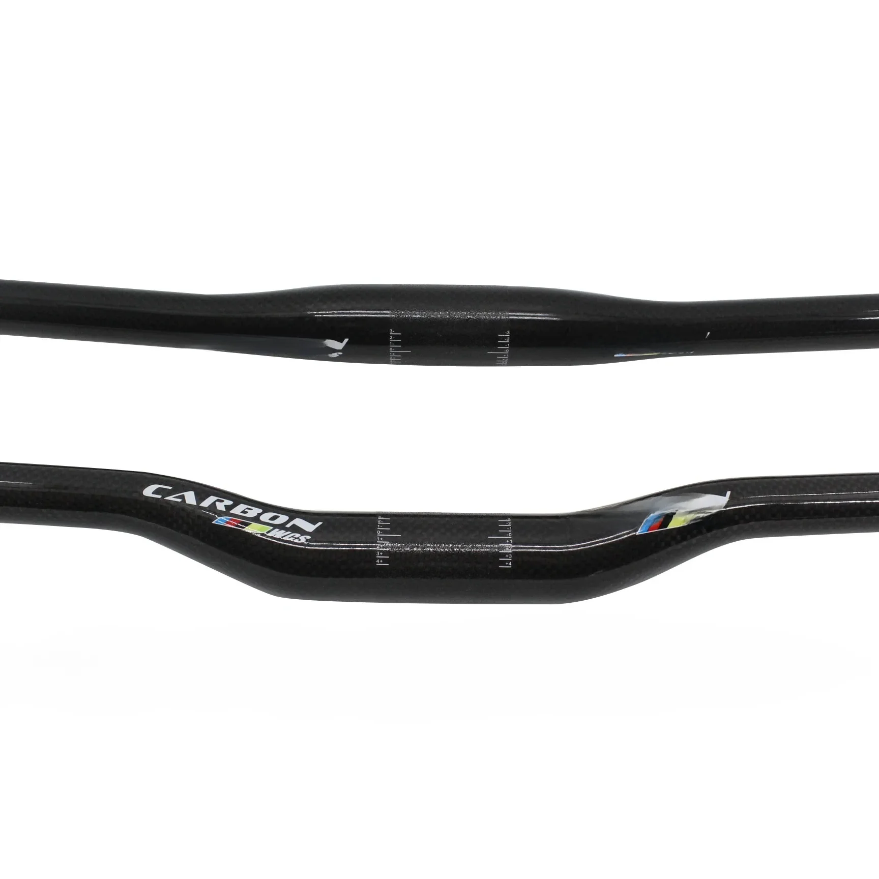 AliExpress EC90 3K Gloss Full Carbon Mountain MTB Bike Handlebar Bicycle Flat/Riser Handlebars XC DH Road Bike Handle Bars 31.8mm