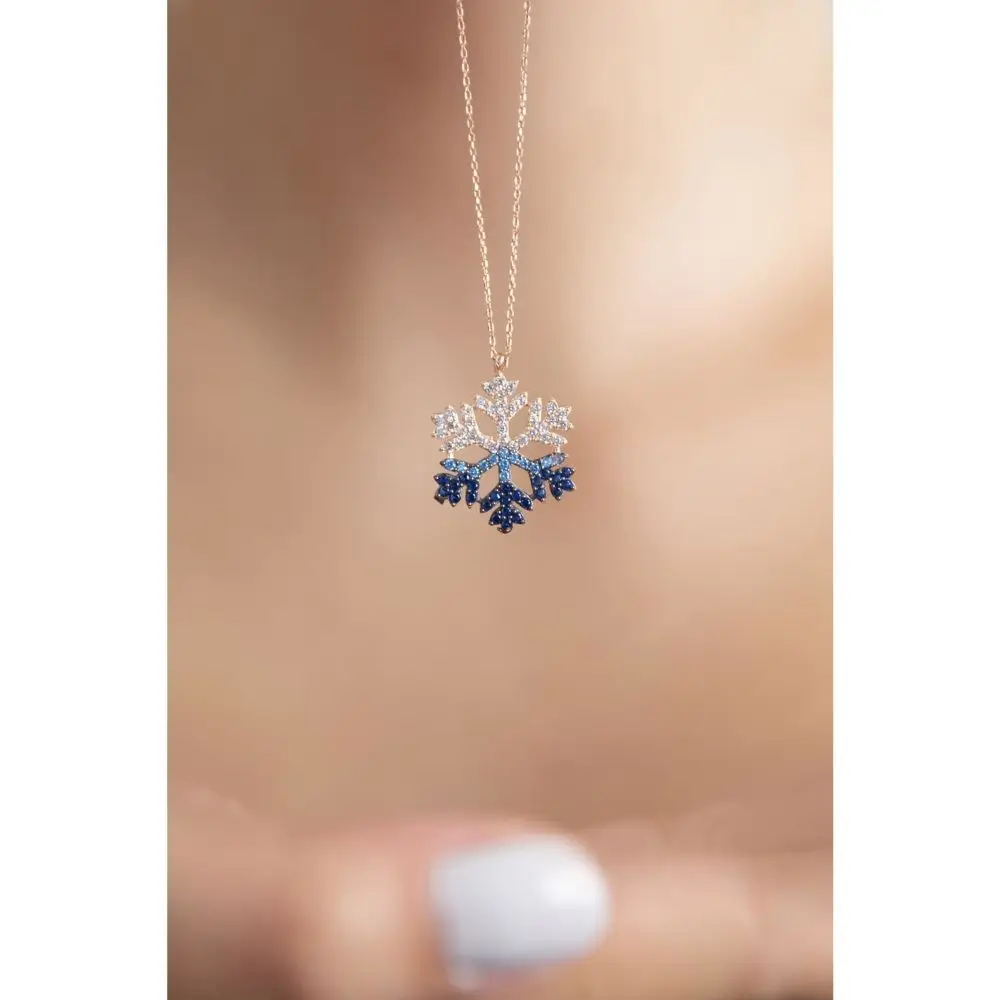 

Snowflake Pendant 925 Sterling Silver Necklace, Gift for Women Jewelry, Fashion Made in Turkey, real Silver High Quality Dropshipping