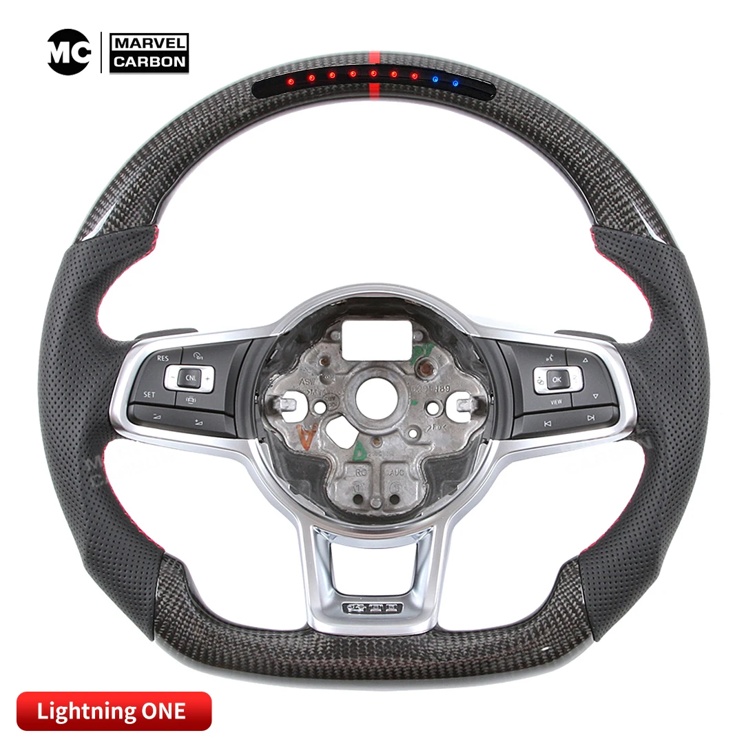 LED Performance Steering Wheel Display Compatible for Volks-wagen  mk 7+ 100% Real Carbon Fiber