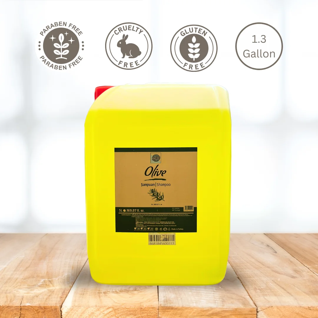 Roomsium Olive Shampoo - 1.3 Gallon (5L) | Paraben-Free, Cruelty-Free, Made in Turkey