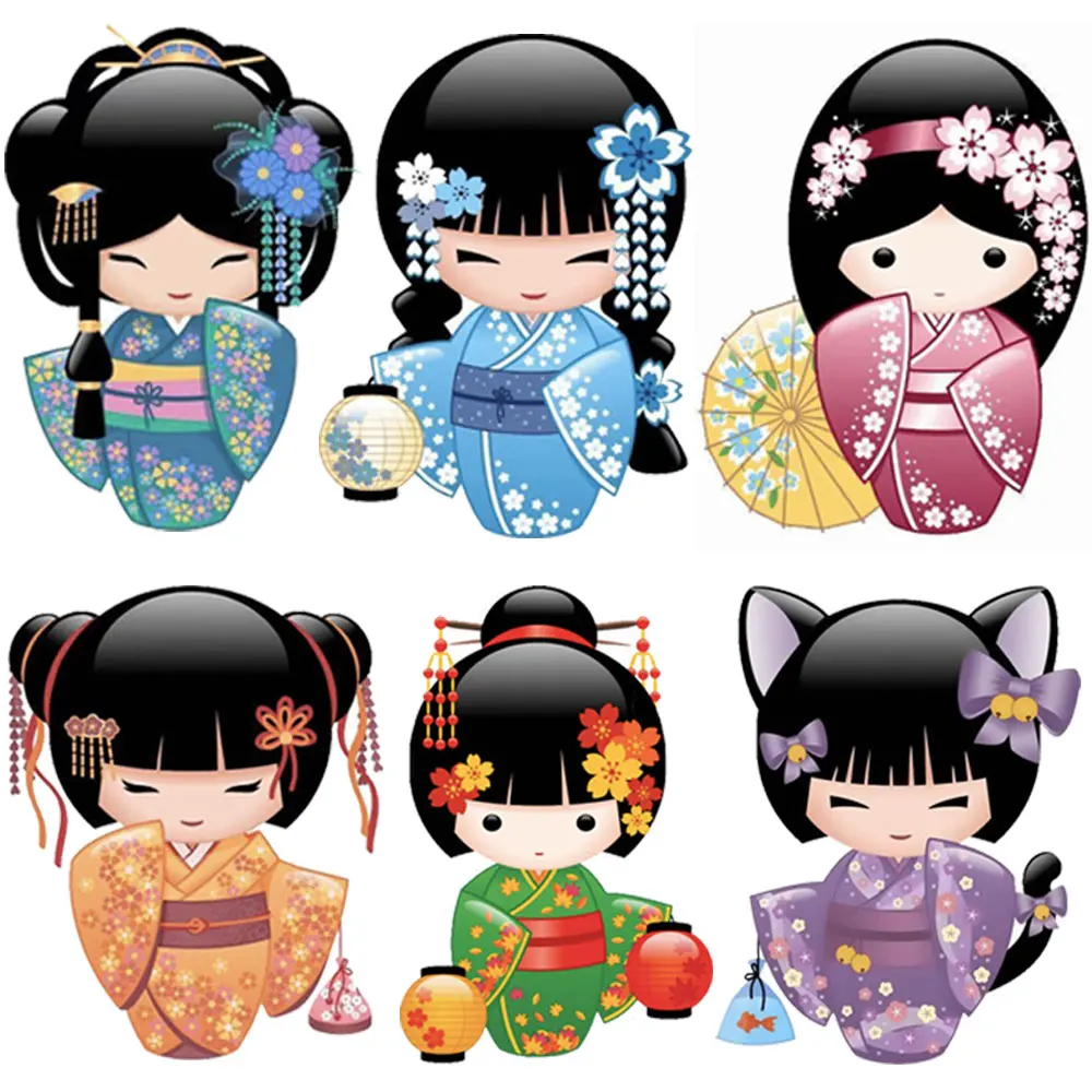 Kimmidoll Matrizes de Corte de Metal Japonesas Kokeshi, Estênceis e Moldes de Estamparia para Scrapbooking, Convites, Presentes e Decoração de Cartões DIY