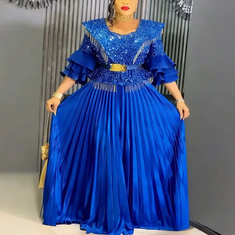 Vêtement Africain Femme Luxe Dresses on Clearance Sale African Dresses for Woman Africa Clothes Wholesale with Free Delivery Sequin Turkey Dresses for African Woman Luxury Adults on Clearance Ankara African Dresses African Dresses for Woman Wedding Gown