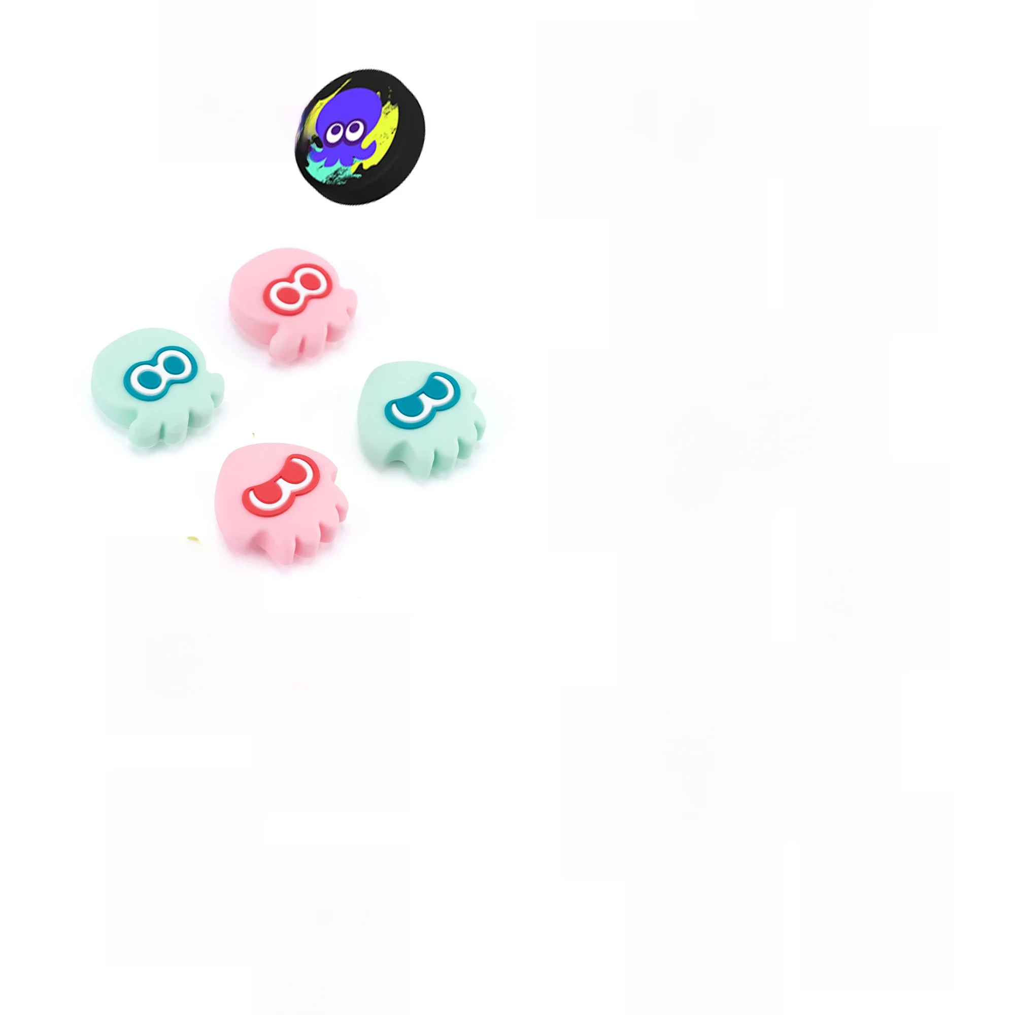 Étui de manette en Silicone poulpe calmar, housse de Joystick pour Nintendo Switch NS Oled Lite, contrôleur Joy-con, capuchon de poignée