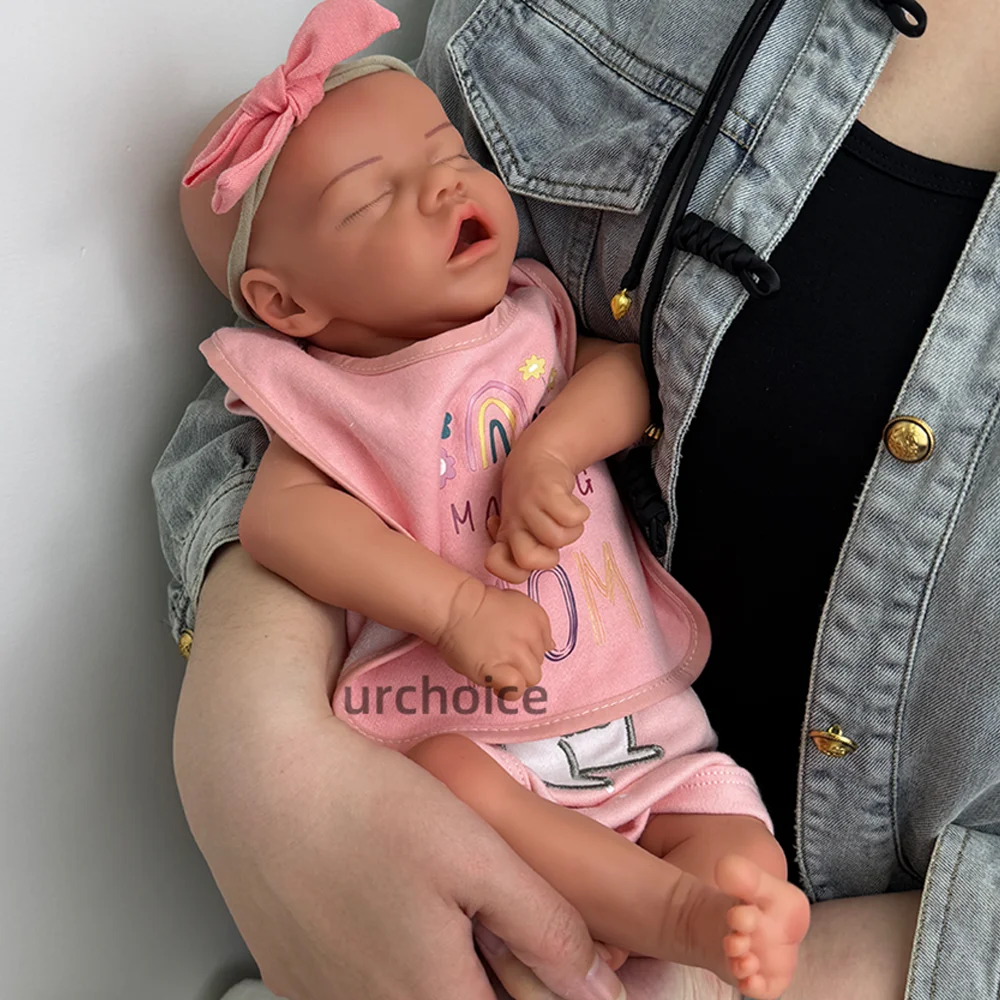 

Soft 18Inch Silicone Reborn Baby Doll Lifelike Newborn Babies Girl For Hand Painted Doll Enthusiasts Art Collection