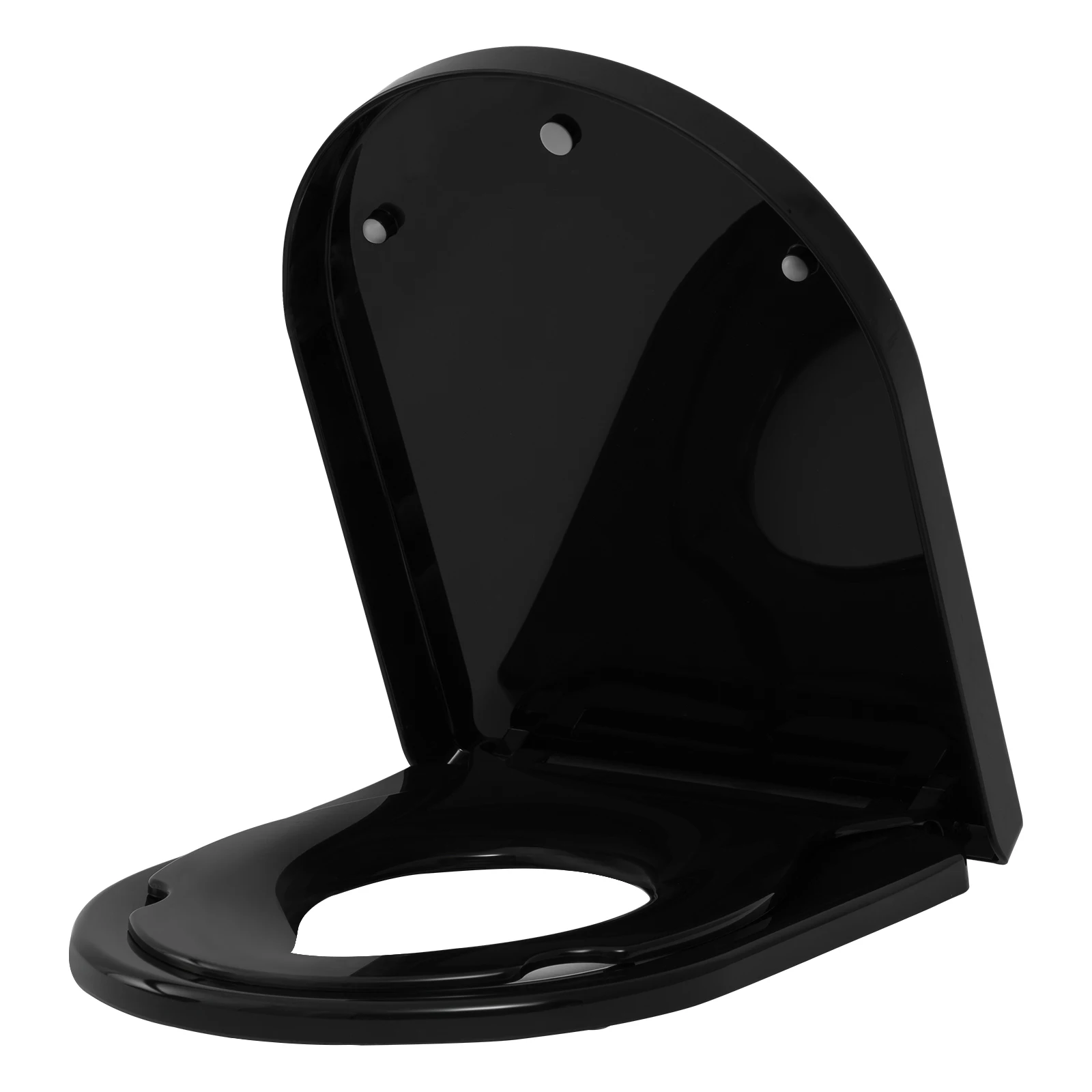 Antibakterieller Toilettensitz in D-Form mit magnetischem Kindersitz, Schnellverschluss-Toilettenschüssel mit Absturzbremse