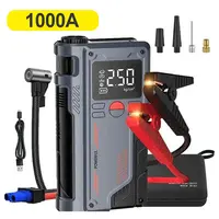 Arrancador de Coche 4 en 1 de 1000A, Banco de Energía Portátil, Bomba de Aire de 150 PSI, Dispositivo de Arranque de Emergencia para Batería de Coche, Inflador de Neumáticos