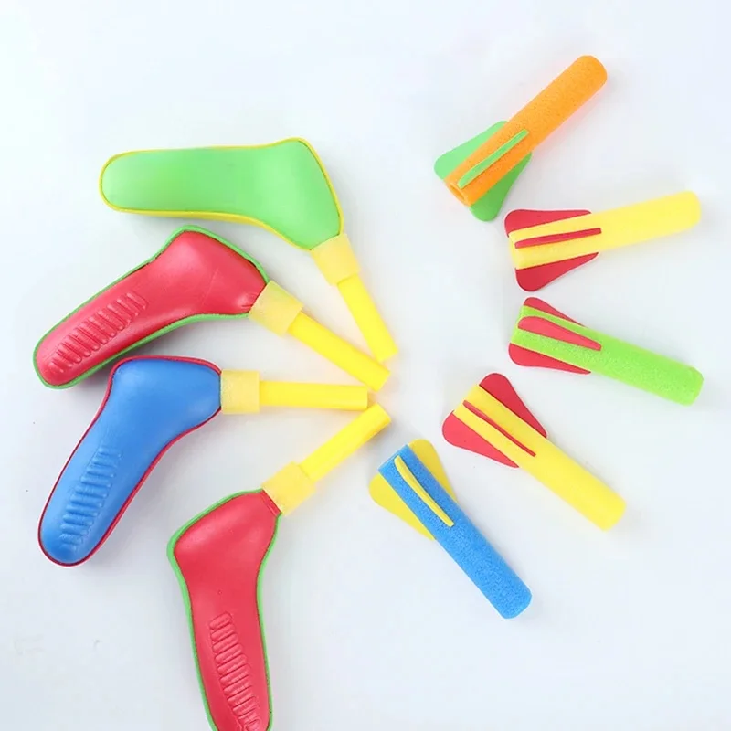 OligFlying PMurcia-Pistolets à mousse d'air à balles souples pour enfants, pompe à main, lance-roquettes, hélice en plein air, jeu de jardin, roman, jouet