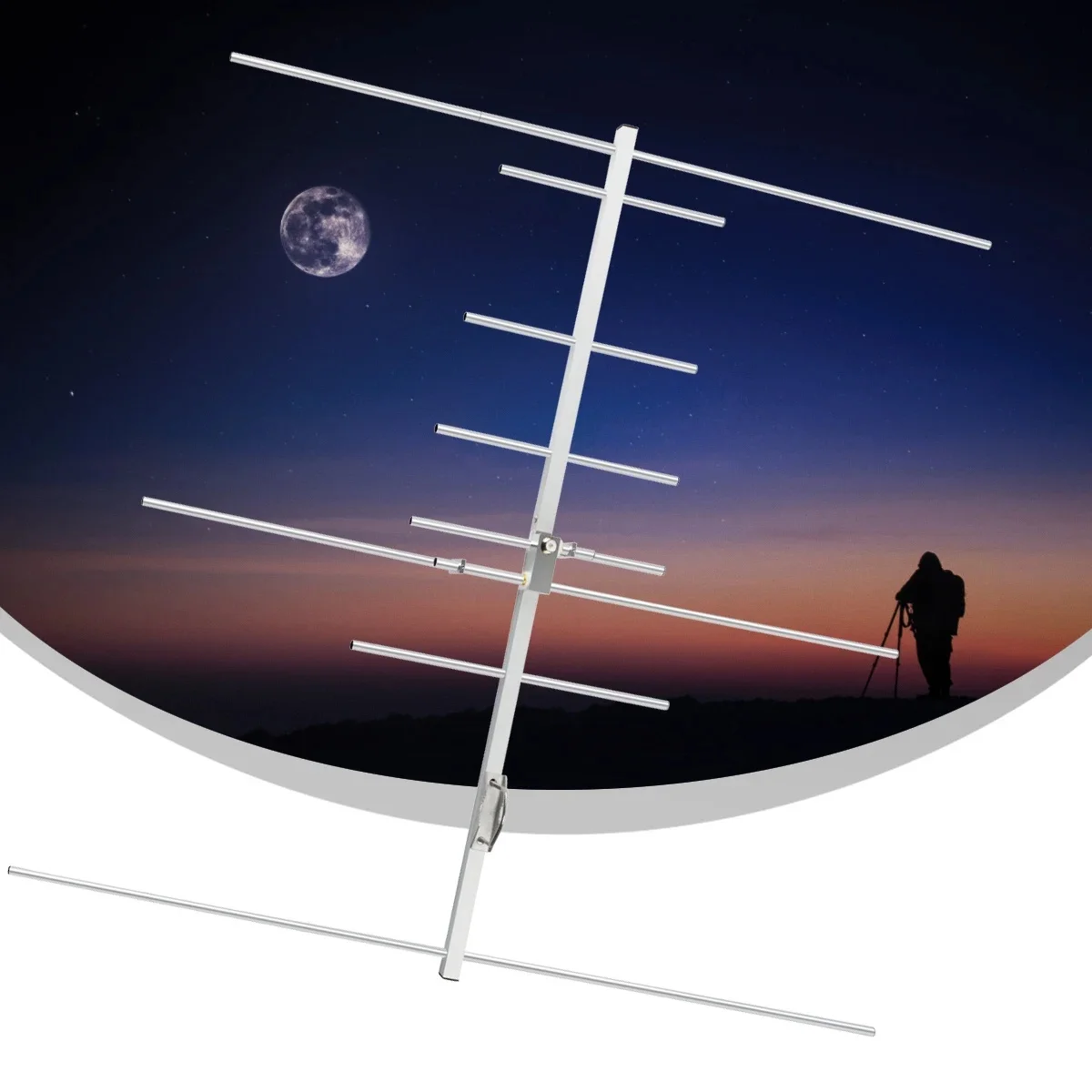 Antena Yagi Ham Radio, dwuzakresowa o wysokim wzmocnieniu 2m 70cm VHF UHF GMRS z pionową podstawą do systemów amatorskich Radia dwukierunkowe — zdjęcie 2
