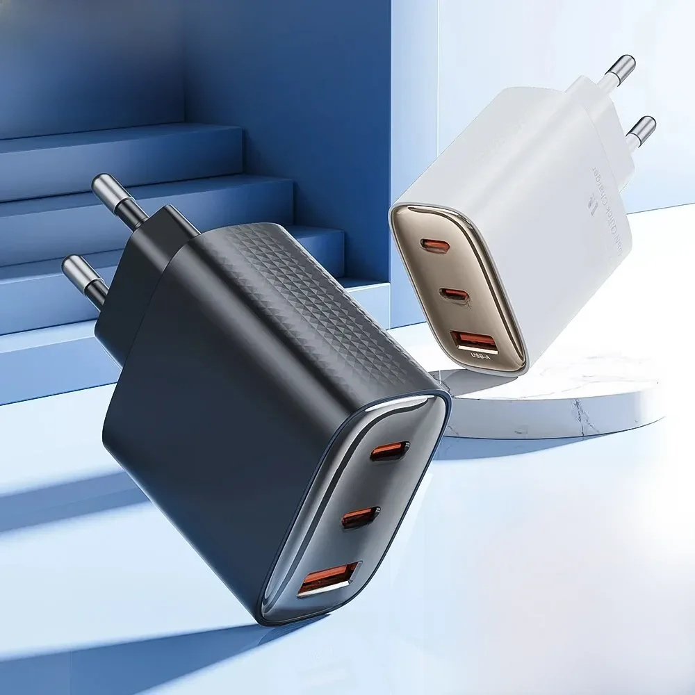 Toocki Ładowarka USB GaN 40W Typ C QC 4.0 Szybkie ładowanie Podwójne ładowanie typu C Szybka ładowarka do telefonu iPhone 15 14 13 12 Pro Max Samsung S23 — zdjęcie 2