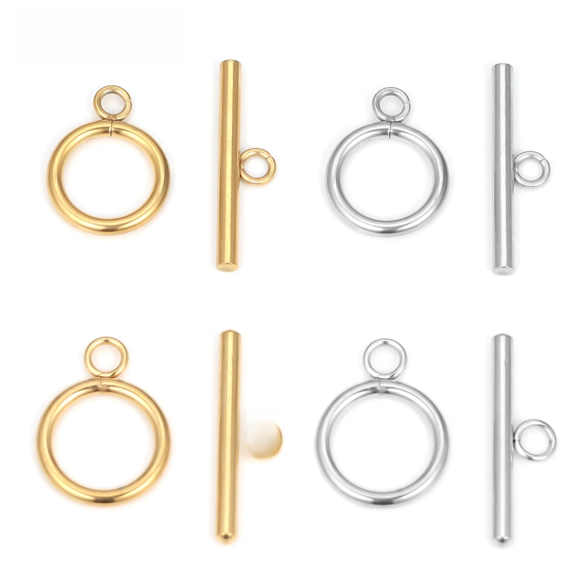 Fermoirs à bascule OT en acier inoxydable, 5 ensembles, pour la fabrication de bijoux, colliers, connecteurs, Bracelets, crochets, accessoires artisanaux