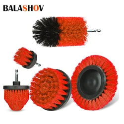 5pcs Electric Drill Brush Head Cleaning Household Universal Tapered Tools Floor Tile Polishing Kitchen Bathroom Car Wash Set