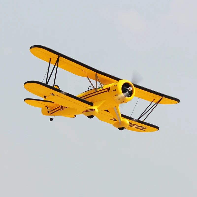 Dynam Waco YMF-5D V2 أصفر 4S RC ثنائي الطائرة 1.3 متر جناحيها طائرة نموذجية جاهزة للطيران للمبتدئين والخبراء